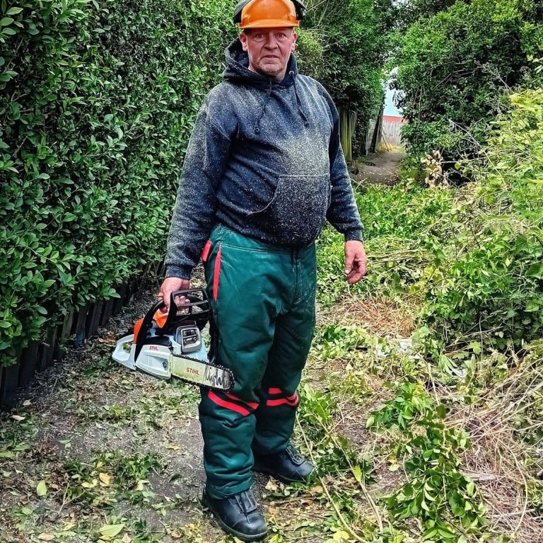 John from JT's Handyman after a hedge clearance job